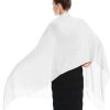 Women Large Soft Silky Pashmina Shawl Wrap Scarf in Plain Solid Colors