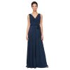 Women's Sleeveless V-Neck Long A-line, Elegant Formal Gown, Wedding Guest, Party Dress
