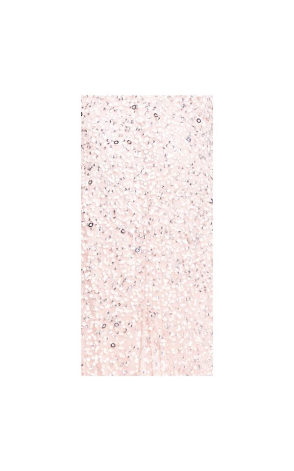 Women's Short-Sleeve All Over Sequin Gown