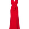 Women's Bow Front Crepe Gown