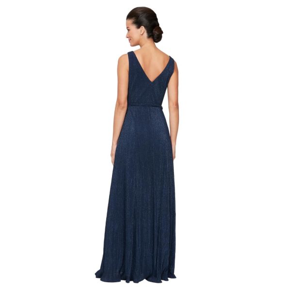 Women's Sleeveless V-Neck Long A-line, Elegant Formal Gown, Wedding Guest, Party Dress