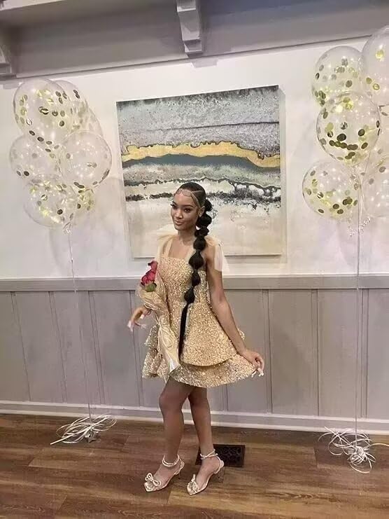 Sparkly Sequin Short Homecoming Dresses 2025 Spaghetti Strap Sequin Prom Dress Bow Cocktail Party Dress RO257