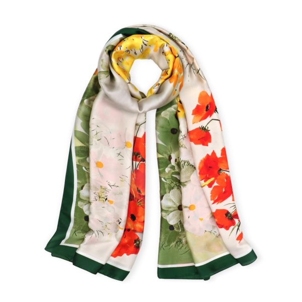 100% Large Silk Feeling Scarf-Women's Fashion Long Mulberry Silk Satin Neck Scarf Sunscreen Shawl Wrap Headscarf