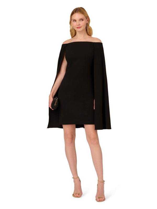 Women's Off Shoulder Cape Dress