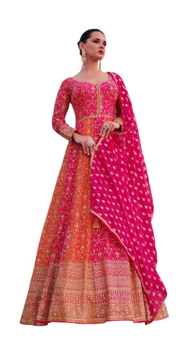 Indian/Pakistani Ethnic party wear Anarkali Style salwar kameez suit ready to wear for Women with dupatta