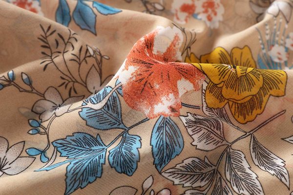 Women's Floral Print Sheer Chiffon 3/4 Bat Sleeve Casual Loose Kimono Cardigan Capes