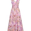 2025 Women's Summer Floral Print Dress Sleeveless Casual Flowy Sundress A Line Ruffle Wedding Guest Outfit