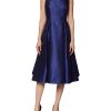 Women's Sleeveless Mid-Length Party Dress with V-Back