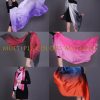 Long Silk Feeling Scarf,Smooth Gradient Scarf Stripe Lightweight Sun-proof Shawl Wrap Headscarf for Women Spring Summer