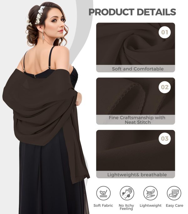 Shawls and Wraps for Evening Dresses, Chiffon Shawl Wraps for Women, Shawls for Wedding, Pashimina Bride Shawl