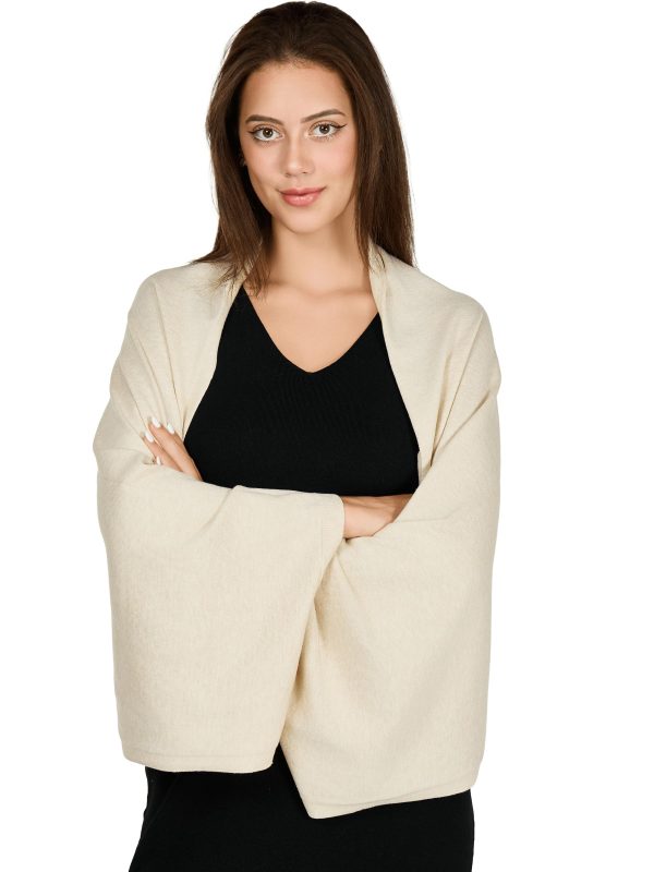 Shawl Wraps For Women Soft Cashmere Feel Wrap Sweater Knitted Shawl Scarf With Sleeves