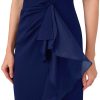 71p7cHb2duL.jpg Women's Ruffle Crepe Halter Gown