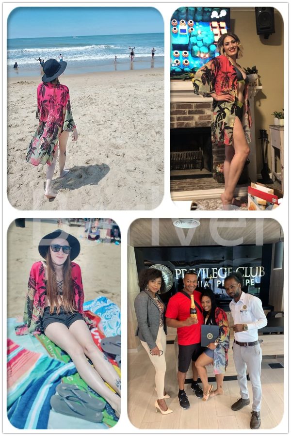 Women Floral Leaf Kimono Summer Cardigan Sheer Loose Half Sleeve Beach Shawl Chiffon Cover Up Casual Blouse Tops