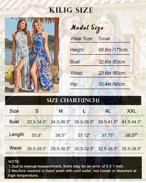 Women's Summer Maxi Dress 2025 Casual Sleeveless Split Floral Sundress Beach Vacation Flowy Long Dresses