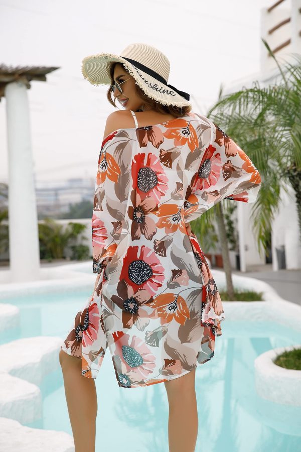 Women's Kimono Swimsuit Coverups Summer Beach Casual Loose Cardigans for Swimwear