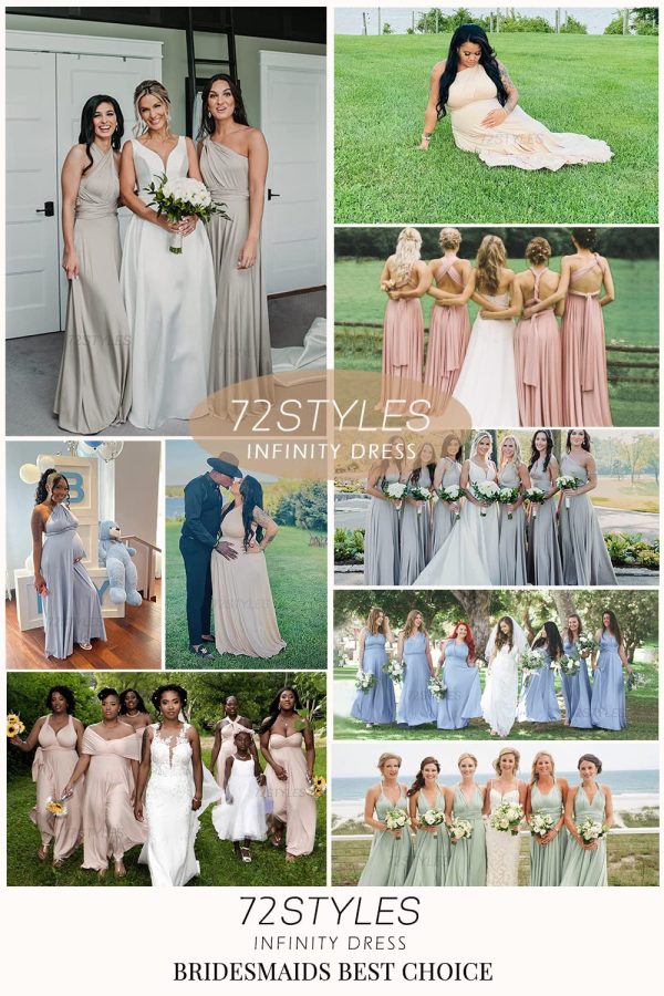 Infinity Dress with Bandeau, Convertible Bridesmaid Dress, Long, Plus Size, Multi-Way Dress, Twist Wrap Dress