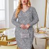 Womens Sequin Dress Plus Size V Neck Party Cocktail Dresses