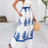 Summer Dress for Women 2025 Floral Sundress Spaghetti Strap Flowy Beach Vacation Boho Maxi Dresses