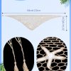 Women Crochet Cover up Skirt Hollow Out Triangle Shawl Wrap Mermaid Sarong Fishnet Swimwear Starfish Beach Skirt