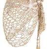 Women Crochet Cover up Skirt Hollow Out Triangle Shawl Wrap Mermaid Sarong Fishnet Swimwear Starfish Beach Skirt