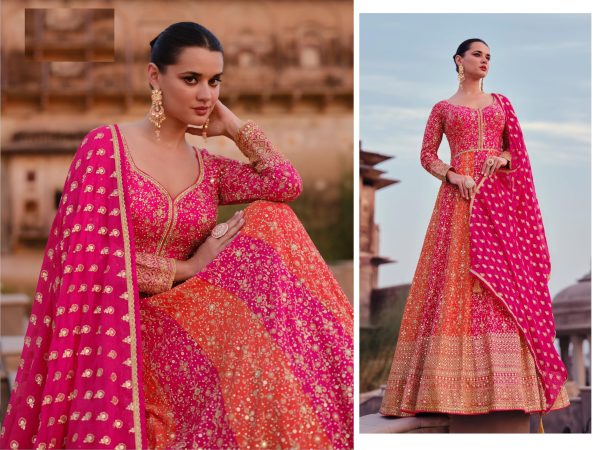 Indian/Pakistani Ethnic party wear Anarkali Style salwar kameez suit ready to wear for Women with dupatta