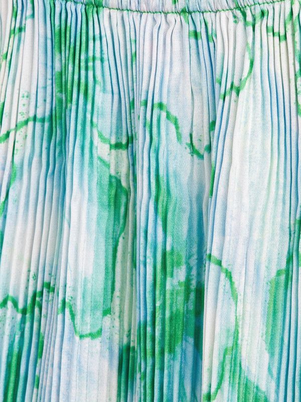 Women's Floral Halter Dresses Sexy Backless Pleated Dress Flowy Mini Summer Dresses Party Vacation